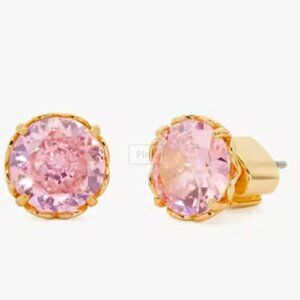 Kate Spade That Sparkle Round Earrings Gold/ Pink